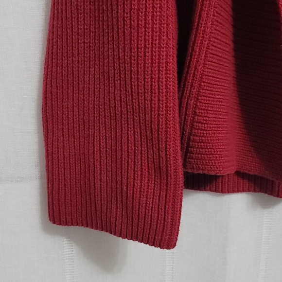 Philosophy Red Ribbed Knit Cropped Cardiga… - Picture 6 of 11